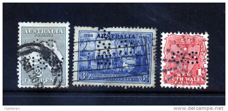 Australia/New South Walles 1899-1937. Perfin Oficiales(u) O S (Official Service), O S NSW, G NSW (Government Of NSW) Ver - Perforiert/Gezähnt