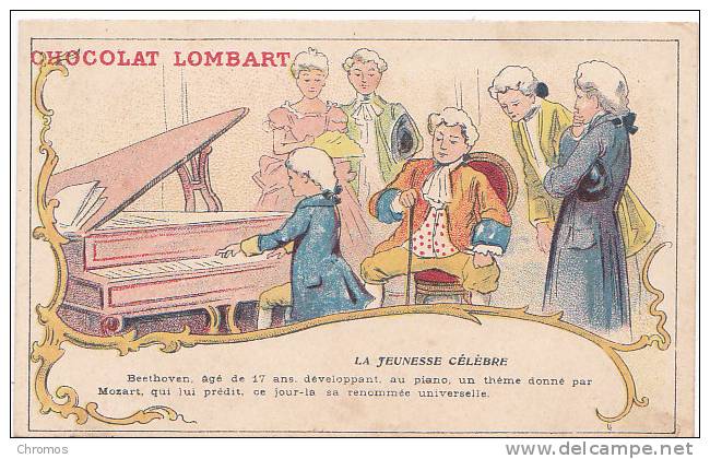 Chromo Pour Chocolat Lombart, Thème: Beethoven, Mozart - Other & Unclassified