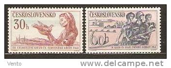CS 1960 Mi 1201-2, Yt 1084-1085 ** Red Cross - Unused Stamps