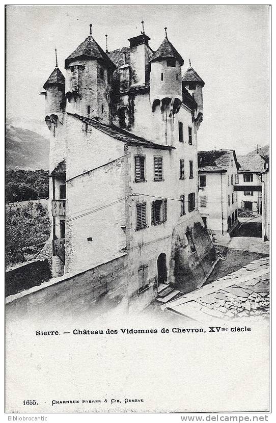 SUISSE -VS- SIERRE - CHATEAU DES VIDOMNES DE CHEVRON, XV éme Siècle - VS Valais