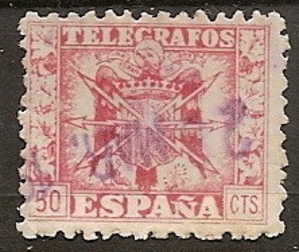 España Telégrafos U 081 (o) Escudo - Telegramas