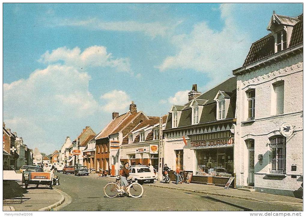 Chocques , La Rue Nationale Station Service Tabacs Et Poste Ptt ( Pas De Calais ) , Ed Photo De Bethune - Autres & Non Classés