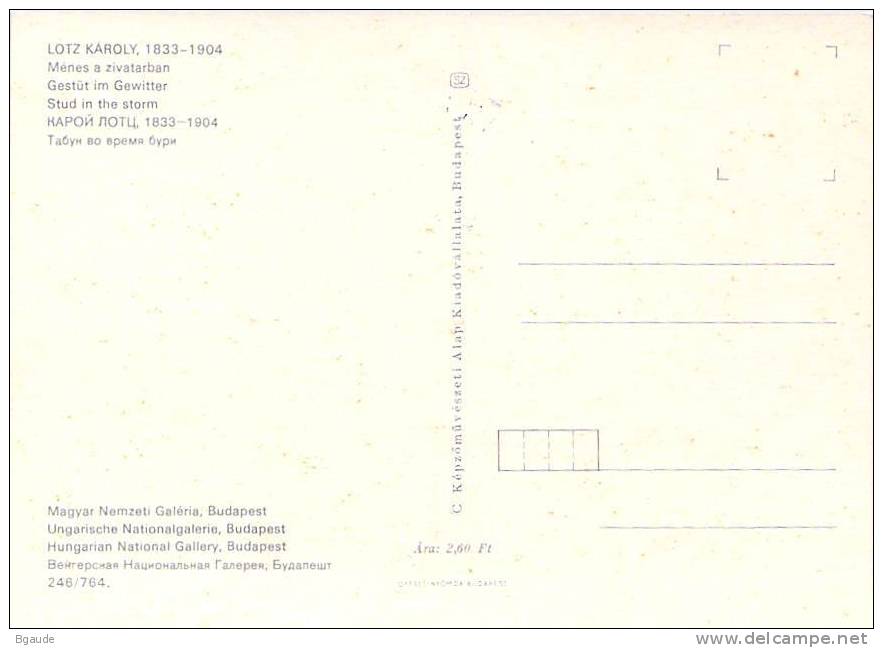 HONGRIE  CARTE MAXIMUM NUM.YVERT  BF 124 PEINTURE TABLEAU DE LOTZ - Maximumkarten (MC)