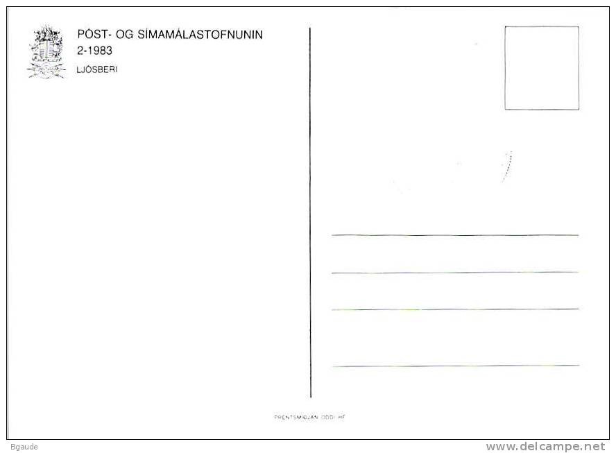 ISLANDE CARTE MAXIMUM NUM YVERT  546 FLEURS  FLORE PROTECTION DE LA NATURE - Tarjetas – Máxima