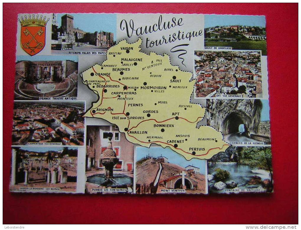 CPM-84-VAUCLUSE TOURISTIQUE-MULTI-VUES  -VOYAGEE 1971-ATTENTION CARTE AVEC DES PLIS - Autres & Non Classés