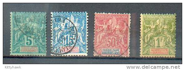 GUAD 334 - YT 30-32-37-39 Obli - Used Stamps