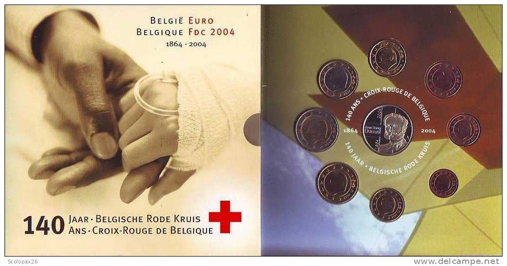Coffret Box 2004 140 Ans De La Croix Rouge De Belgique BU Kms Belgique Belgien Belgium, Belgio, Belgica - Belgium