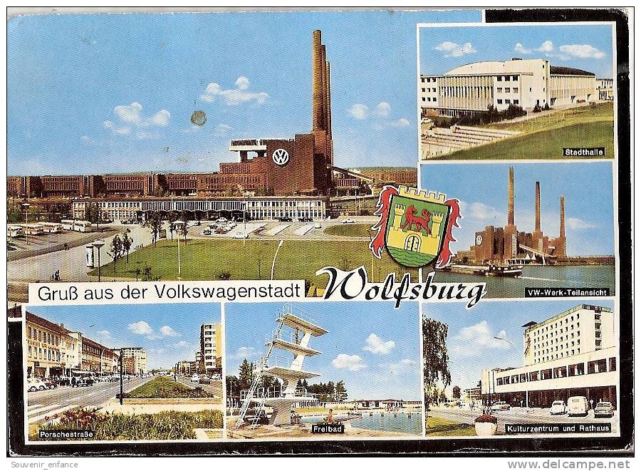 CP Wolfsburg Gruss Aus Der Volkswagenstadt Multivues Multi Vues Volkwagen Basse Saxe Allemagne Deutschland Wolfsbourg - Wolfsburg