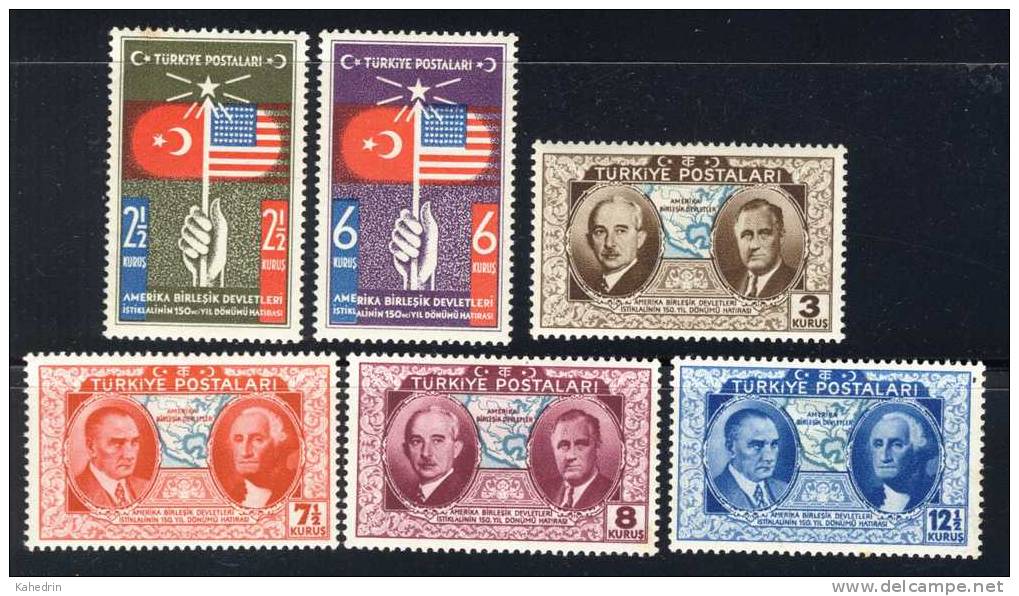 Turkey/Turquie/Türkei 1939, United States Independence - Atatürk *, MLH - Unused Stamps