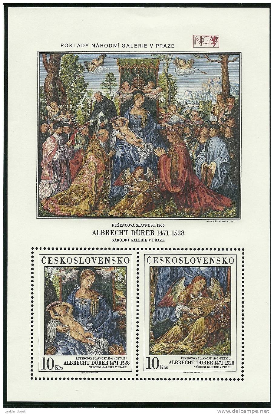 Das Rosenkranzfest; Gemälde Von Albrecht Dürer (1471-1528), Deutscher Maler, Graphiker, Zeichner Und Kunstschri  (E1390) - Impressionisme