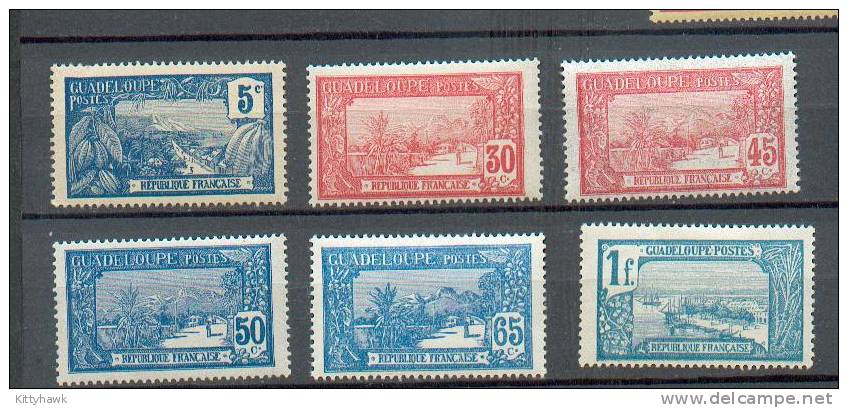 GUAD 355 - YT 77-82-84-85-87-88 * - Unused Stamps