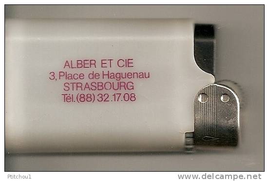 Briquet Publicitaire Strasbourg Alber Et Cie - Autres & Non Classés