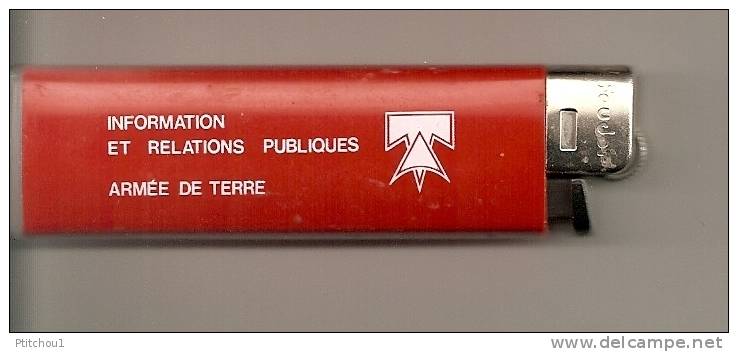 Briquet Publicitaire Information Et Relations Publiques De L´Armée De Terre - Autres & Non Classés