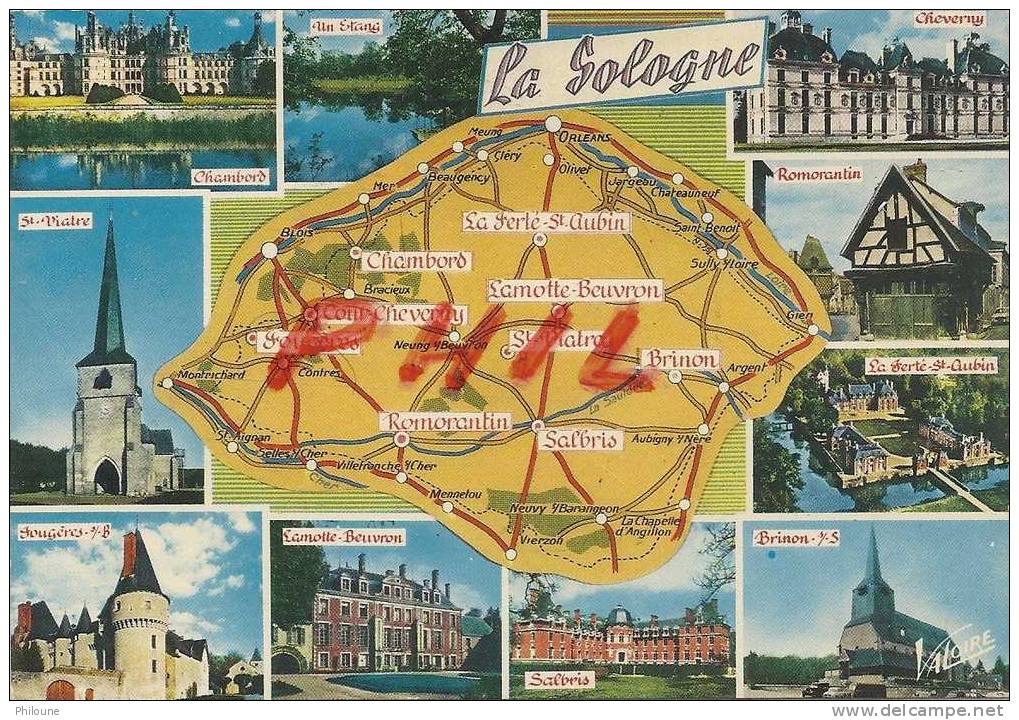 La Sologne - Carte Multivues Ref 1102-1207 - Centre-Val De Loire