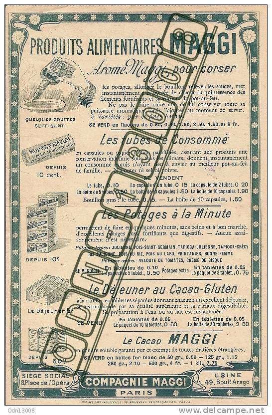 Facture GEORGES VIALA-CASTRES-PUBLICITE MAGGI-avec Tramway-1902 - Food