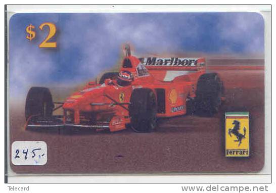 Télécarte USA * FERRARI (245) Phonecard * Telefonkarte * MARLBORO * SHELL * FORMULE I - Sport