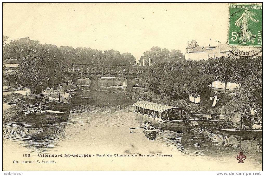 94 VILLENEUVE ST GEORGES PONT DU CHEMIN DE FER SUR L´YERRES    N° C  2867 - Villeneuve Saint Georges