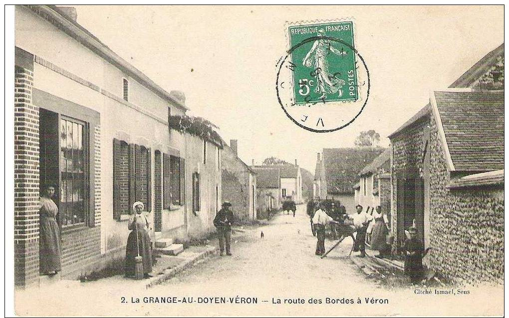 LA GRANGE-AU-DOYEN : La Route Des Bordes A Véron,Commerce,animée.peu Courante. - Other & Unclassified