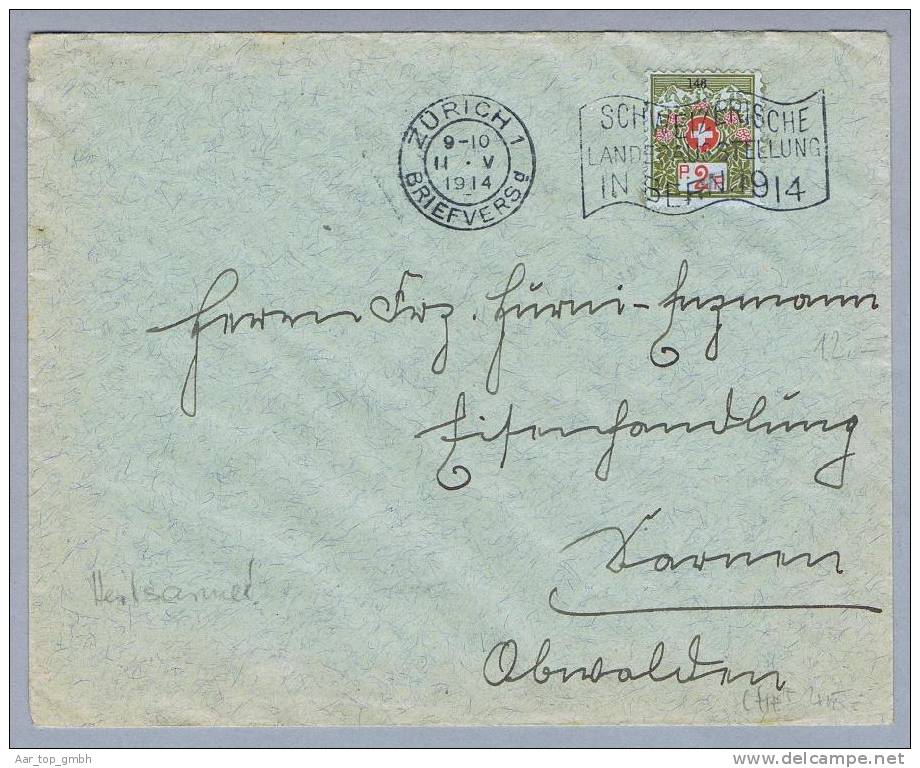 Schweiz Portofreiheit 1914-05-11 Zürich Brief Mit Kl#146 Heilsarmee Zu#2A - Vrijstelling Van Portkosten