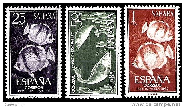 (07) Spanish Sahara Fishes / Poisons / Fische / Vissen ** / Mnh Michel 240-42 - Sahara Espagnol