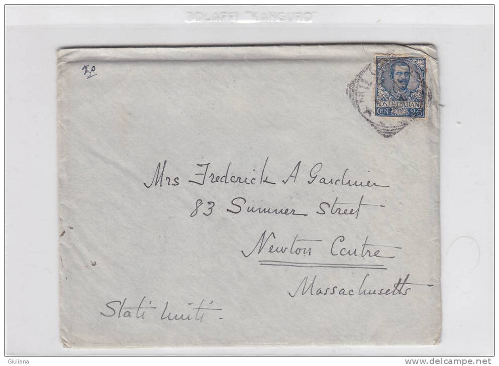 Italia Regno - Lettera Viaggiata Da Milano A Stati Uniti 1905 - Poststempel (Flugzeuge)