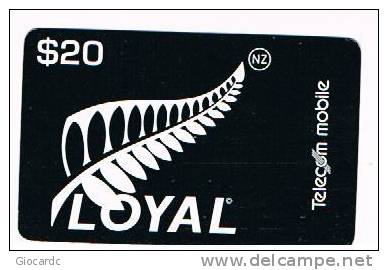 NUOVA ZELANDA - NEW ZEALAND - TELECOM (REMOTE) - 2002 LOYAL (BLACK, NO LOGO) EXP. 1.05 - USED - RIF. 3691 - Neuseeland