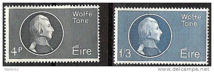 Eire: Theobald Wolfe Tone1964: Michel-No.163-164 ** MNH (cote 7.50 Euro) - Unused Stamps