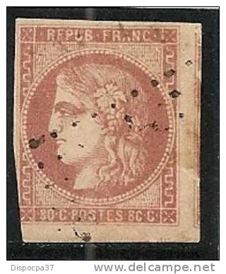 FRANCE N° 49e Saumon/COTE2200€ Oblit LOS- 40c -CERES /Emission Dite De BORDEAUX-LOT 10928 - 1870 Bordeaux Printing