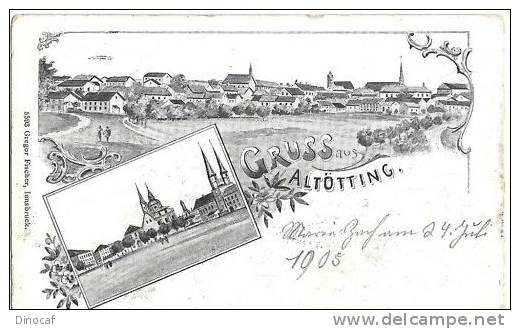 Altötting, Altoetting, Gruss Aus Altötting, Litho, 1905 Gel., Used - Altoetting