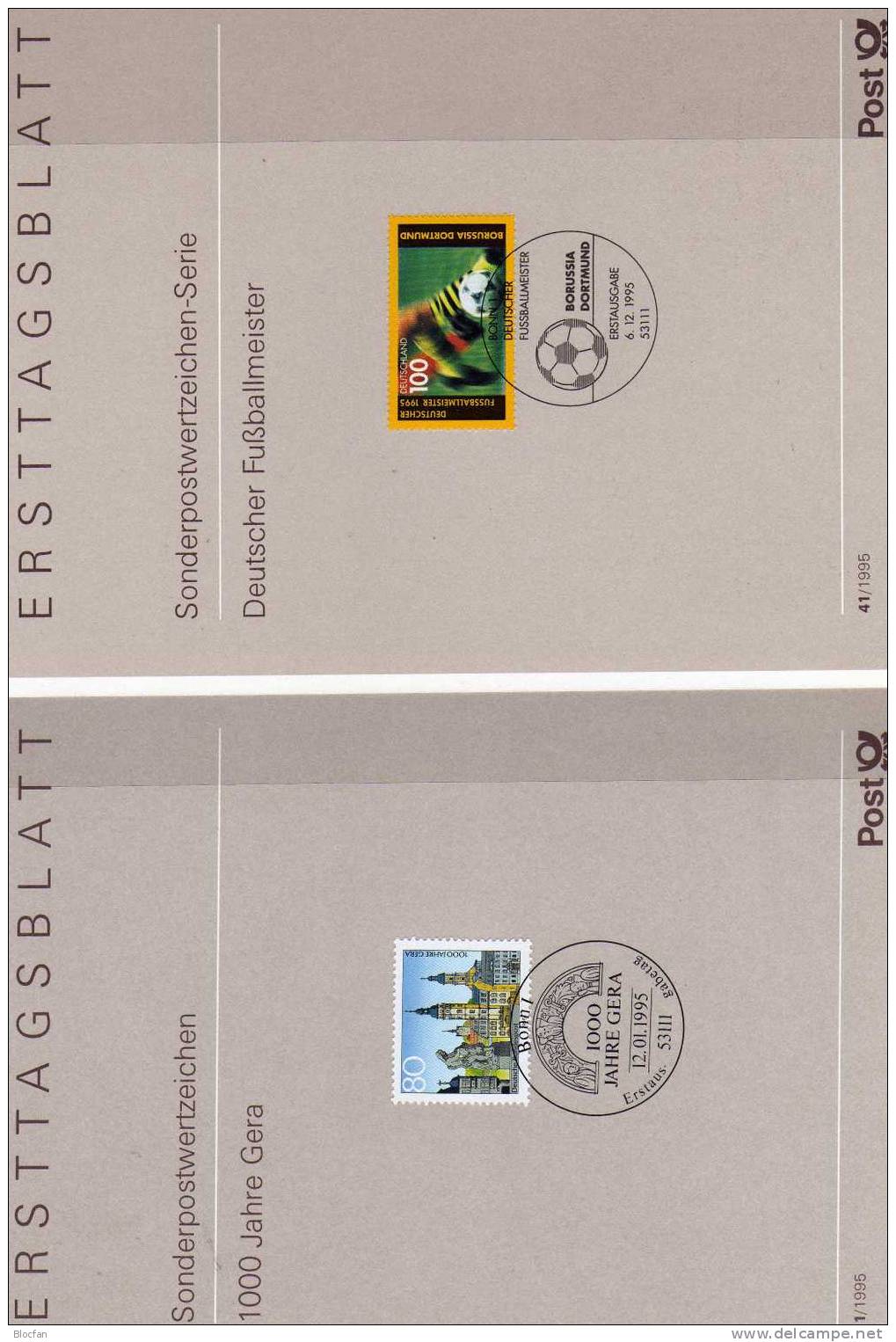 Jahrgang 1995 ETB BRD 1772-1833 SST 98€ Kirche In Gera Bis BVB Dortmund Plus Post Album Ersttagsblatt Von Deutschland - Andere & Zonder Classificatie