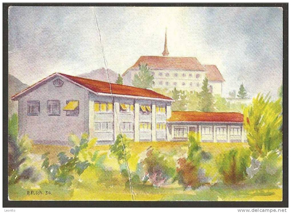 Näfels Neubau Klosterschule Mariaburg Näfels 1954 - Näfels