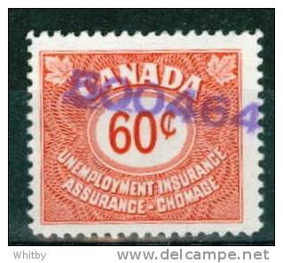 Canada 1955  60 Cent Unemployment Insurance Issue #FU41 - Fiscale Zegels