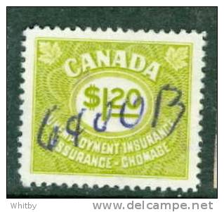 Canada 1955  $1.20 Unemployment Insurance Issue #FU47 - Fiscale Zegels