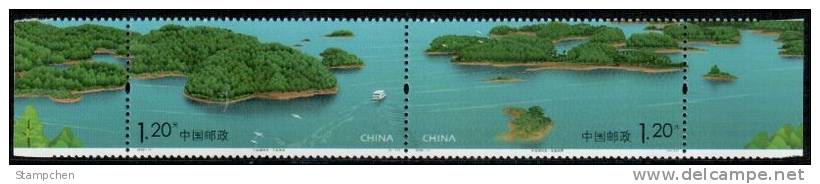 China 2008-11 Scenery On The Qiandao Lake Stamps Bird Island Ship - Inseln