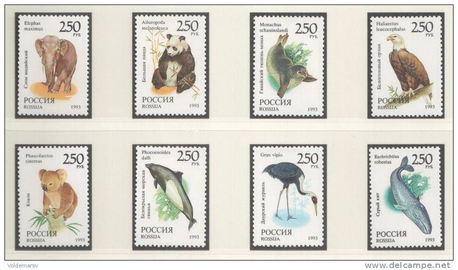 Russia 1993 Mih.351/58 World Fauna MNH ** - Neufs