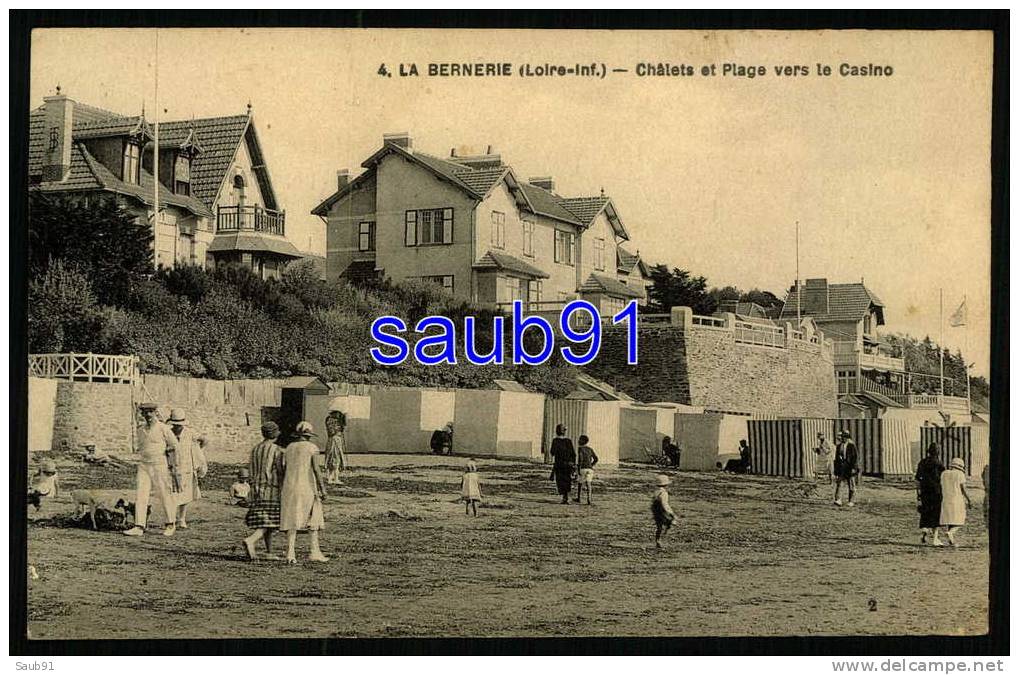 La Bernerie - Châlets Et Plage Vers Le Casino - Animée - Réf:12530 - La Bernerie-en-Retz