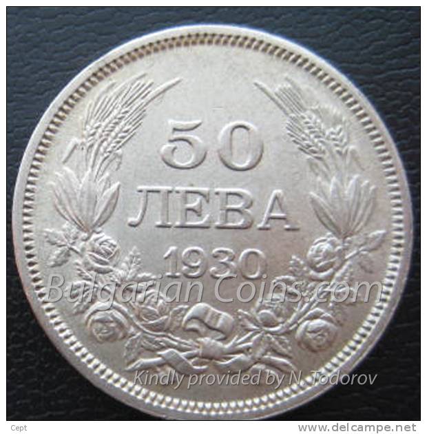 Boris III - 50 Lv - Bulgaria 1930 Year - Silver Coin - Bulgarije