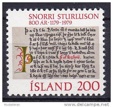 Iceland 1979 Mi. 546      200 Kr 800. Geburtstag Von Birthday Of Snorri Sturluson "Heimskringla" MNH** - Ongebruikt