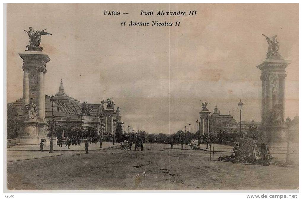 D75 - PARIS  - Pont ALEXANDRE  III  Et Avenue NICOLAS  II - Bruggen