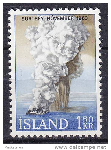 Iceland 1965 Mi. 392    1.50 Kr Neue Insel Surtsey An Der Südküste Islands Lave-Ausbruch Aus Der See MNH** - Ongebruikt