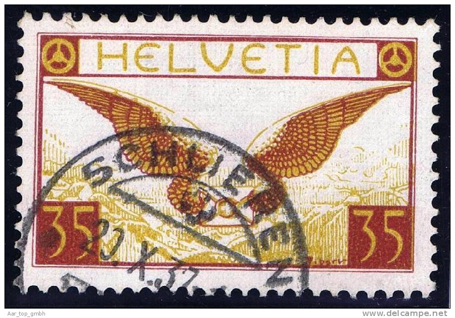 Schweiz Flugpost 1933 Zu#FP14z Mi#233z Geriffelt Gestempelt - Used Stamps