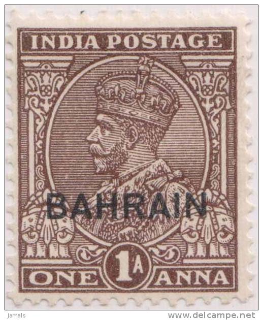 Bahrain Overprint On Br India King George V, MH India - Bahrain (...-1965)