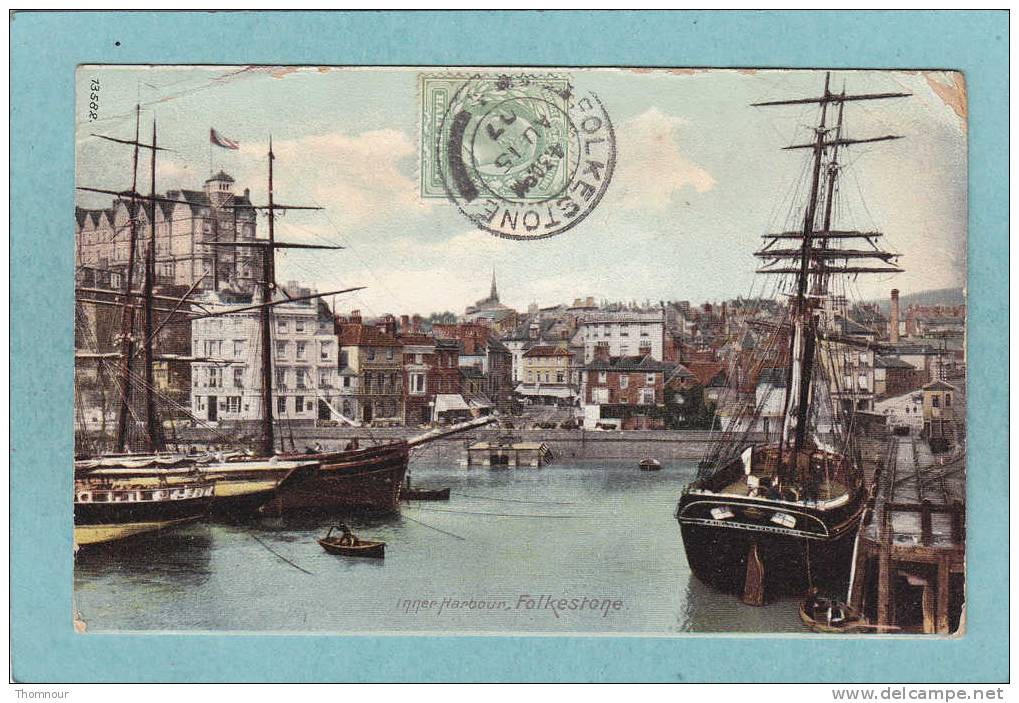 FOLKESTONE  -  Inner  Harbour  -  1907  -  ( Usure Angles Et Trace Pliure ) - Folkestone