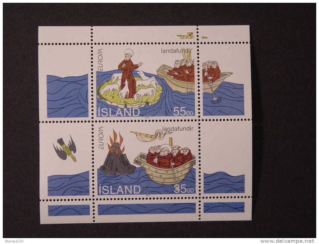 ICELAND, IJSLAND, ISLAND,ISLANDE STAMPS + BLOCK CEPT 1994 MNH **   (021508) - 1994