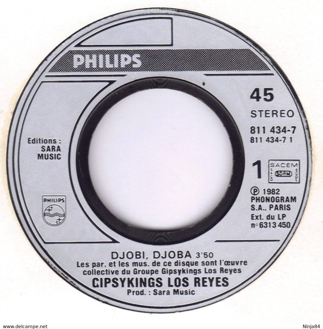 SP 45 RPM (7")  Gipsy Kings  "  Djobi, Djoba  " - Autres - Musique Espagnole