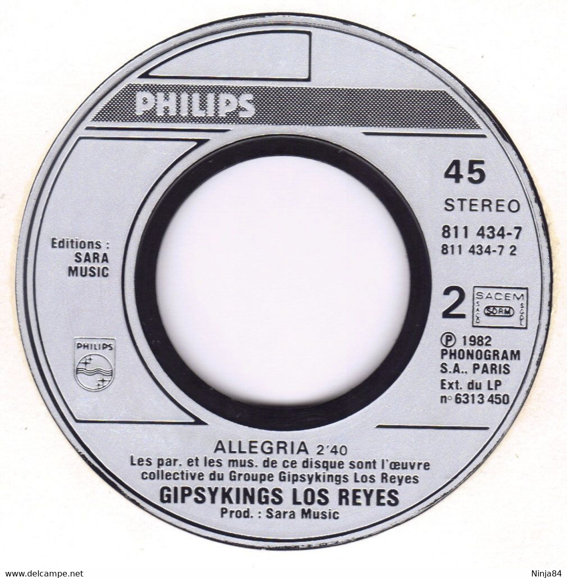 SP 45 RPM (7")  Gipsy Kings  "  Djobi, Djoba  " - Andere - Spaans