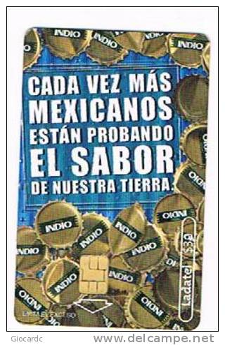 MESSICO (MEXICO)  -  TELMEX (CHIP) - 2004 CERVEZA INDIO (BEER) 30  - USED  -  RIF. 2378 - Alimentación