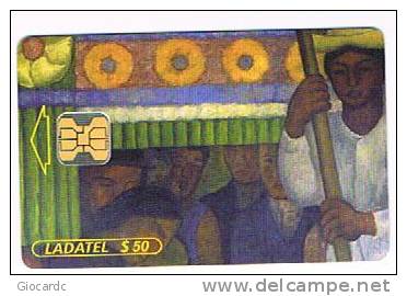 MESSICO (MEXICO)  -  TELMEX (CHIP) - 1997 PAINTING (DIEGO RIVERA: LA CANOA ENFLORADA) 50    - USED   - RIF. 2375 - Mexico