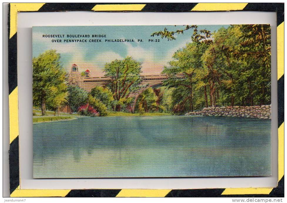 PHILADELPHIA. - . ROOSEVELT BOULEVARD BRIDGE. OVER PENNYPACK CREEK. PH-22 - Philadelphia