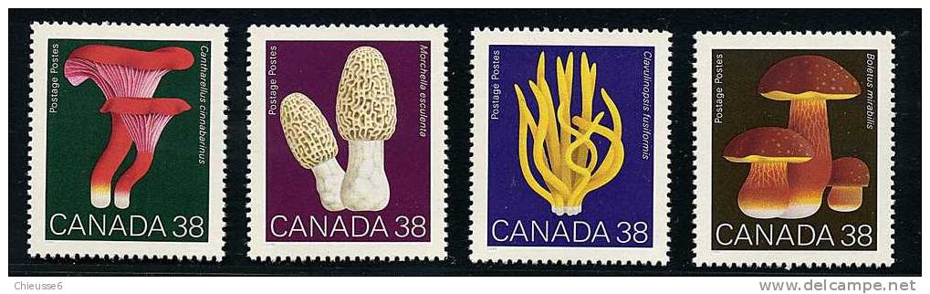 Canada ** N° 1104 à 1107  - Champignons (7 P35) - Neufs